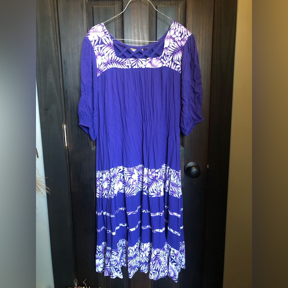 Drawers and Damon’s petite purple dress